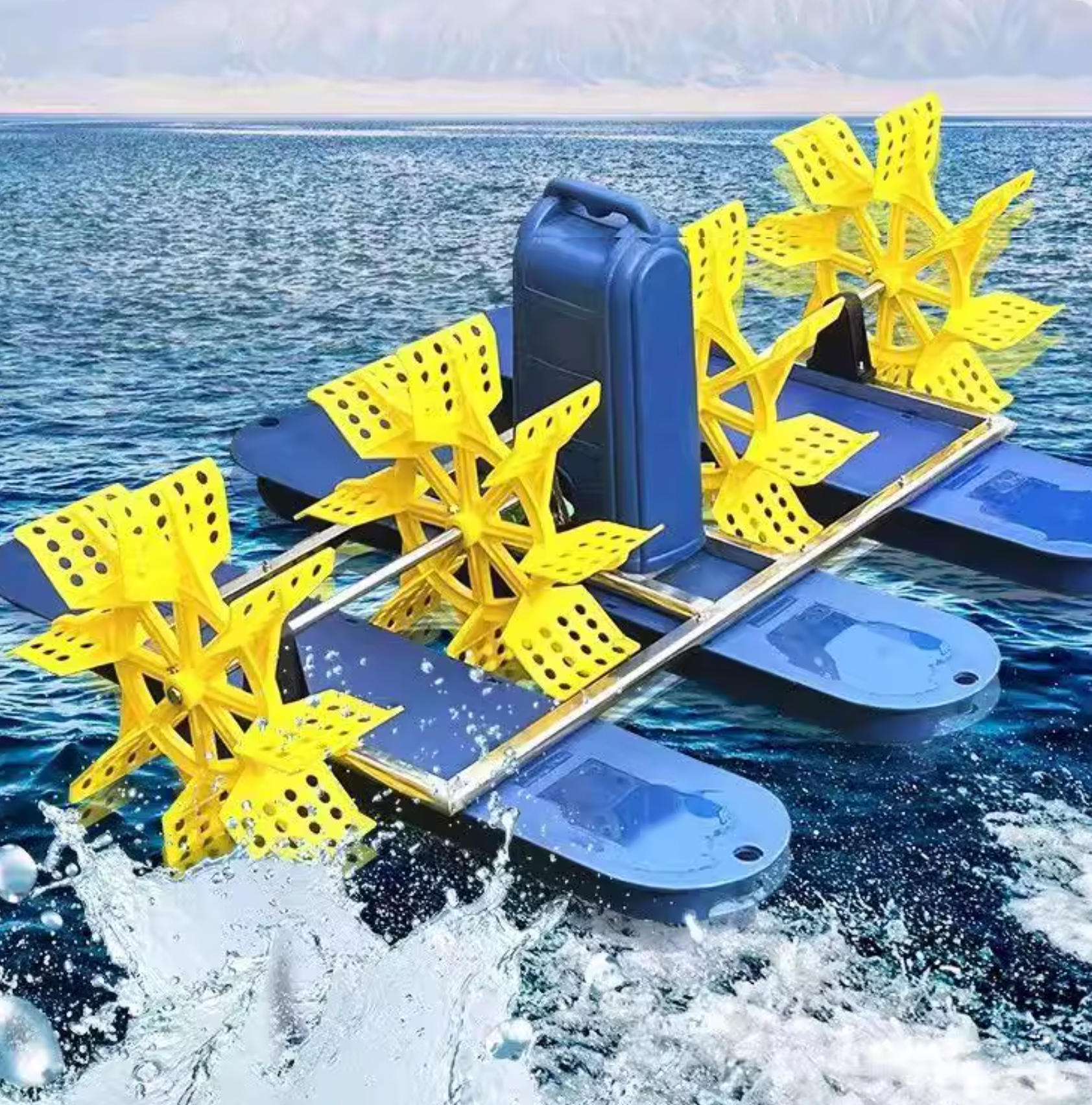 碧水清波，驅動(dòng)未來(lái)：南京藍寶石太陽(yáng)能水車(chē)曝氣機